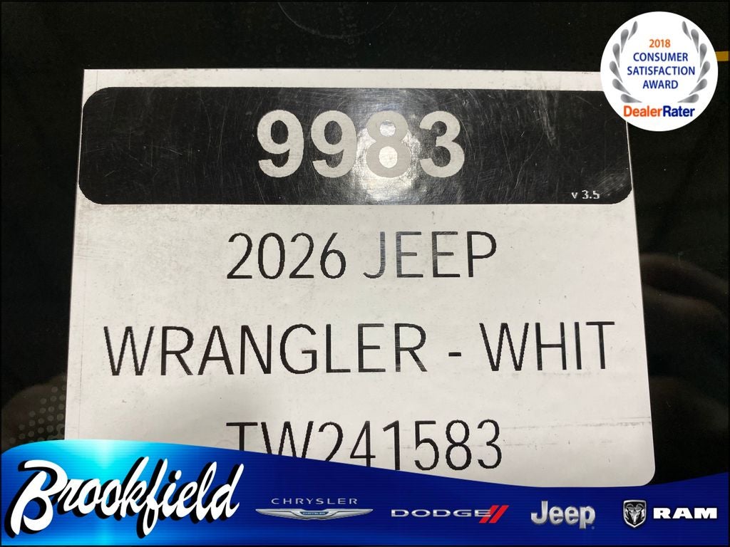 2026 Jeep Wrangler WRANGLER 4-DOOR SPORT S