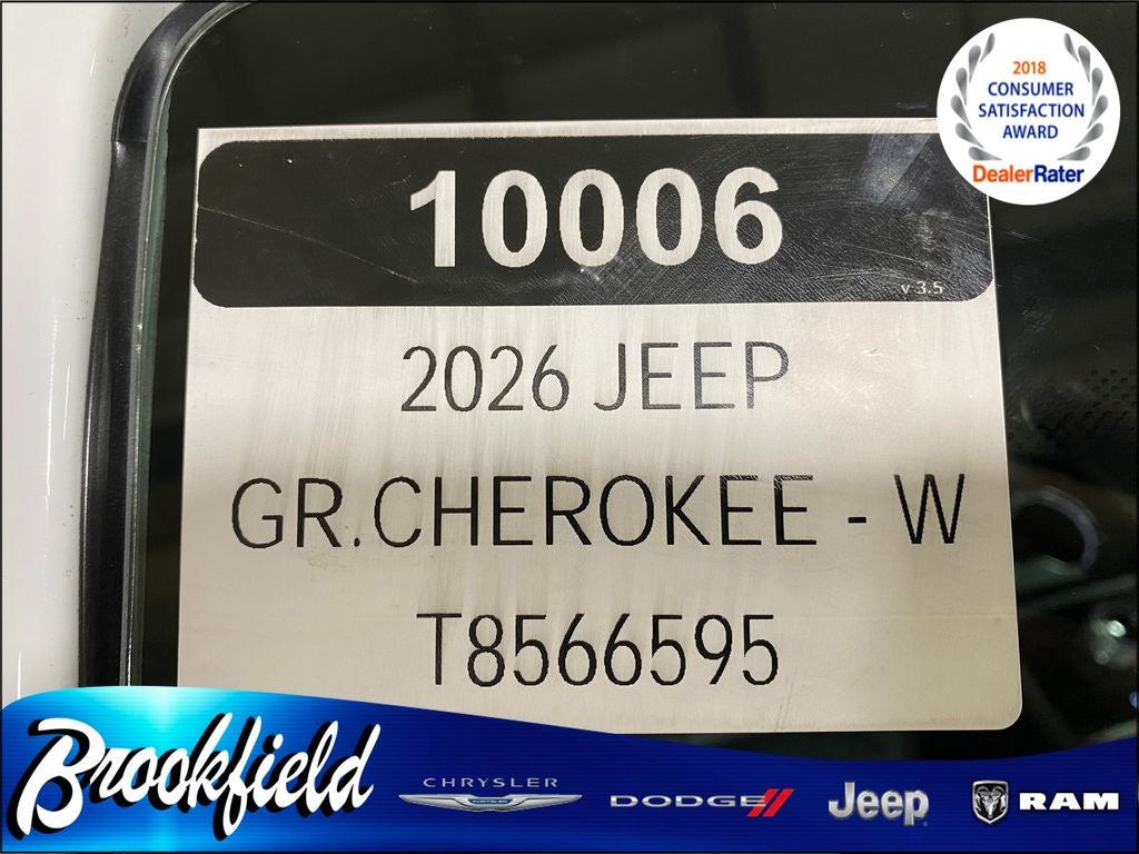 2026 Jeep Grand Cherokee GRAND CHEROKEE L LIMITED RESERVE 4X4