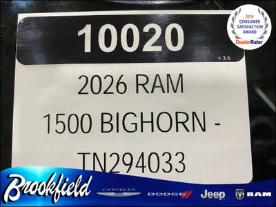 2026 RAM Ram 1500 RAM 1500 BIG HORN CREW CAB 4X4 5'7' BOX